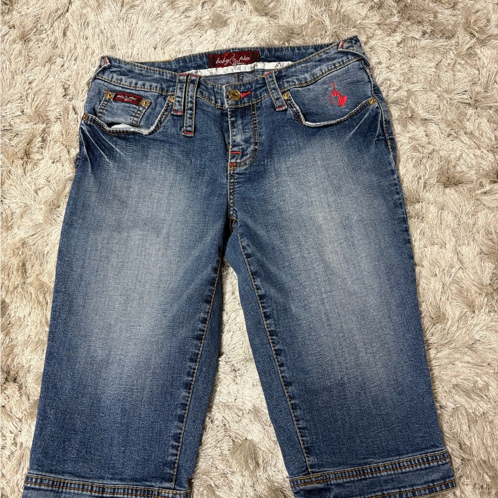 Vintage Baby Phat Dress Blue Denim 3/4 length shorts